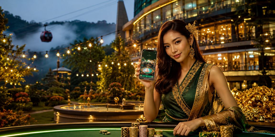 Paparan aplikasi kasino di Genting Highlands gaya Malaysia