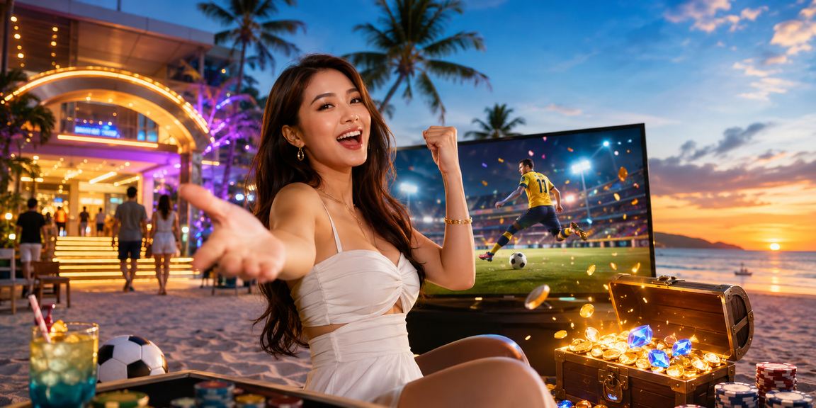 Suasana hiburan dan kasino dalam talian bergaya Malaysia di Langkawi